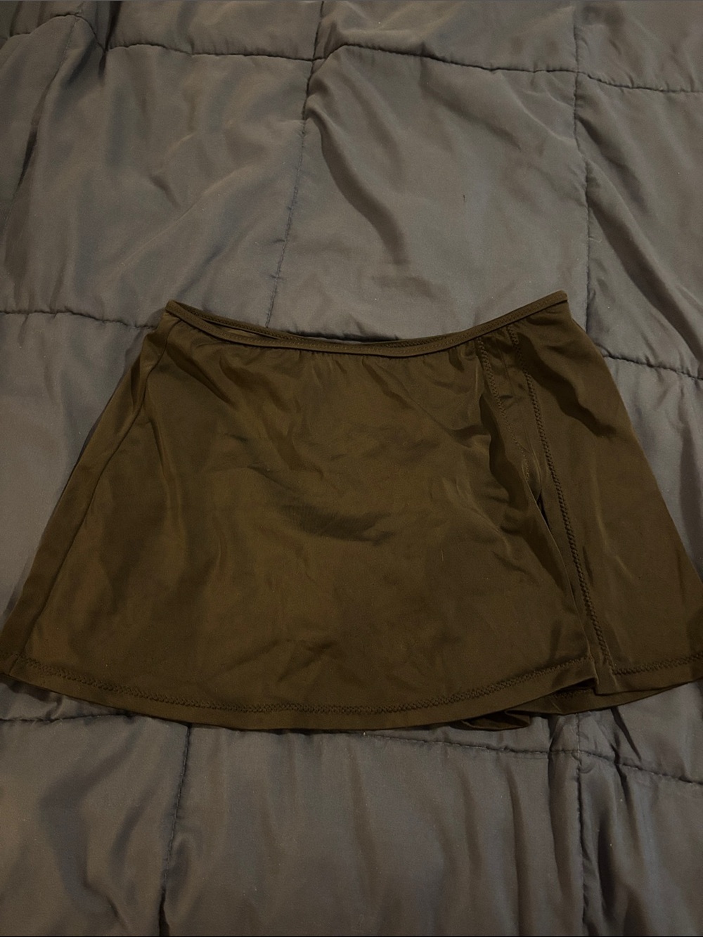 Olive Green Swim Skirt Bikini Bottom